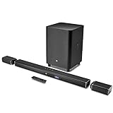 JBL Bar 5.1, Truly Wireless Home Theatre with Dolby Digital DTS, 5.1 Channel 4K Ultra HD Soundbar with 10'(25cm) Subwoofer for Extra Deep Bass, HDMI ARC, Bluetooth, AUX & Optical Connectivity (510W)