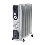 Morphy Richards OFR 13F 13-Fin Oil Filled Radiator Room Heater | 2900W (2500W + 400W PTC Fan) | Adjustable Thermostat, Safety Shut-Off, Castor Wheels | White