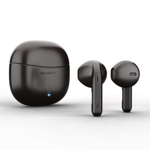 Fire-Boltt Fire-Pods Aero TWS Ear Buds Custom EQ, Wireless Bluetooth 5.4, 50H Playtime, 50ms Low Latency, Fast Charging Case, App Support, Touch Controls