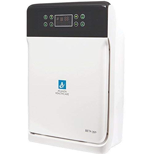 Atlanta Healthcare Hepa Pure Beta 350 7-Stage 43-Watt with H13 HEPA, Ionizer, Anti-Bacterial Filter, Activated Carbon, TiO2 And Uv Air Purifier With Remote, White [Air Flow = 225 Cum/Hr]